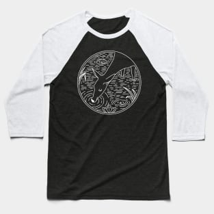 Deer Line (White) Baseball T-Shirt